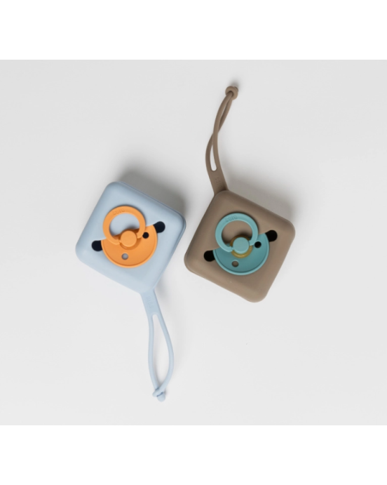 Bibs θήκη πιπίλας σιλικόνη dusty blue 4210304
