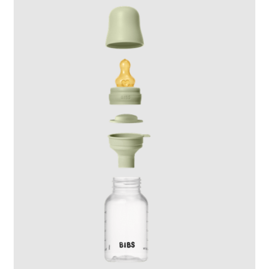 Bibs ολοκληρωμένο σετ μπιμπερό πλαστικό round latex 150ml slow flow sage 5016250