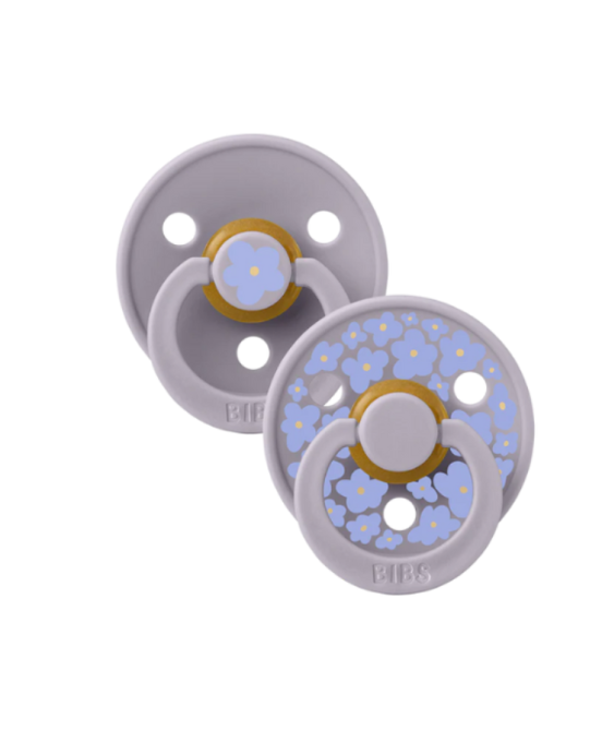 Bibs σετ πιπίλες 2τμχ studio collection Jasmine latex Fossil grey mix στρόγγυλη Νο2 12017102