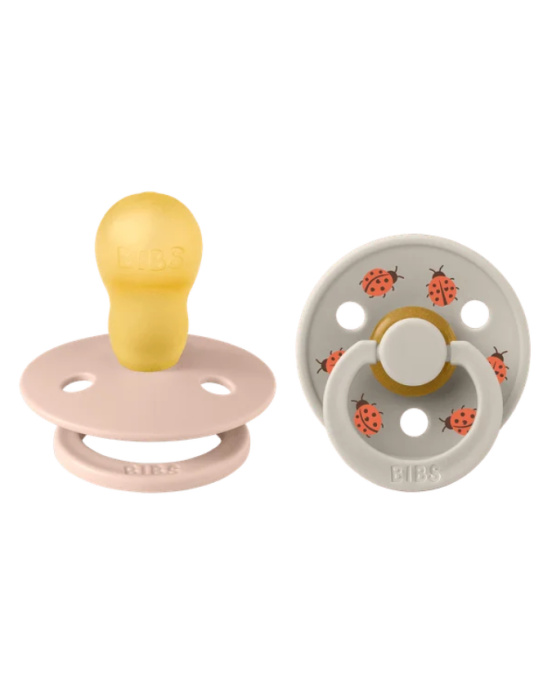 Bibs– studio collection σετ πιπίλες 2τμχ ladybug latex blush mix– στρόγγυλη No2 12025101