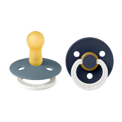 Bibs σετ πιπίλες 2τμχ – PETROL/DEEP SPACE GLOW – ΣΤΡΟΓΓΥΛΗ No1 110455