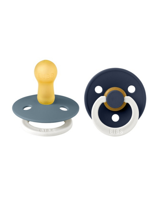 Bibs σετ πιπίλες 2τμχ – PETROL/DEEP SPACE GLOW – ΣΤΡΟΓΓΥΛΗ No1 110455