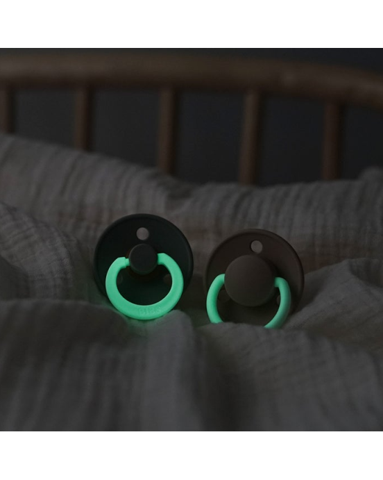 Bibs σετ πιπίλες 2τμχ – PETROL/DEEP SPACE GLOW – ΣΤΡΟΓΓΥΛΗ No1 110455