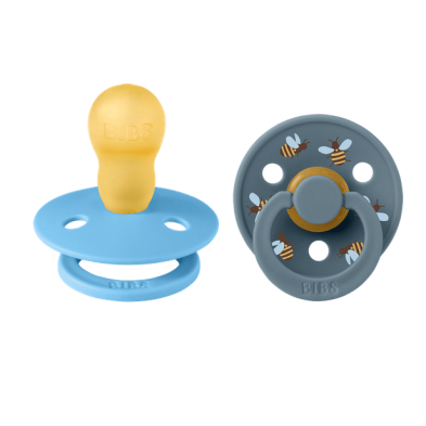 Bibs–studio collection  σετ πιπίλες 2τμχ– Bumblebee/breezze mix–στρόγγυλη No3  13024101