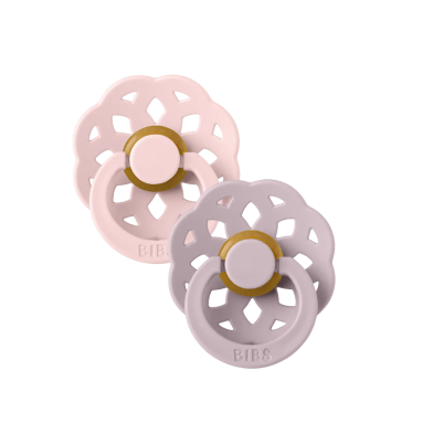 Bibs Σετ πιπίλες  2τμχ Boheme Blossom/dusky lilac – Στρόγγυλη No2 240104