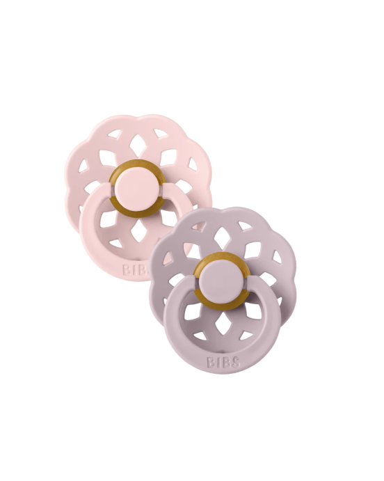 Bibs Σετ πιπίλες  2τμχ Boheme Blossom/dusky lilac – Στρόγγυλη No2 240104