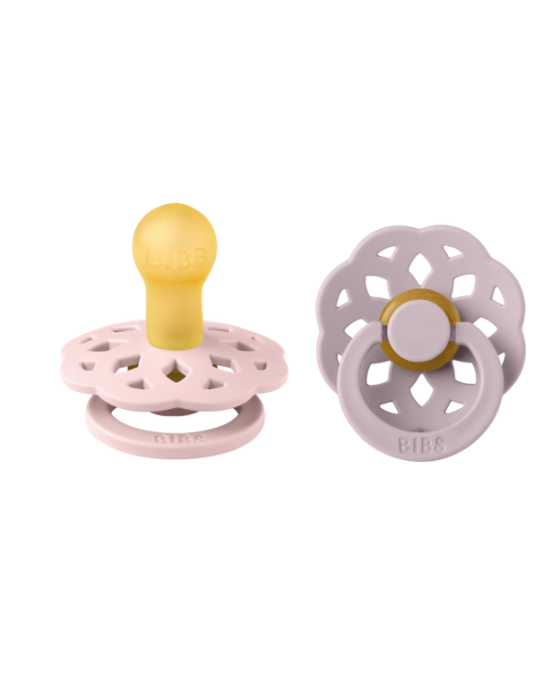 Bibs Σετ πιπίλες  2τμχ Boheme Blossom/dusky lilac – Στρόγγυλη No2 240104