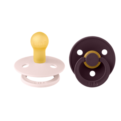 Bibs σετ πιπίλες 2τμχ– Petal/plum – στρόγγυλη No2 120467