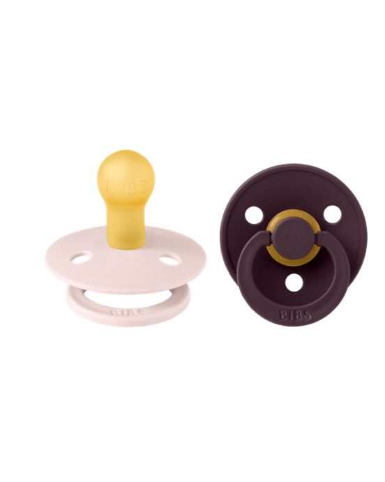 Bibs σετ πιπίλες 2τμχ– Petal/plum – στρόγγυλη No2 120467