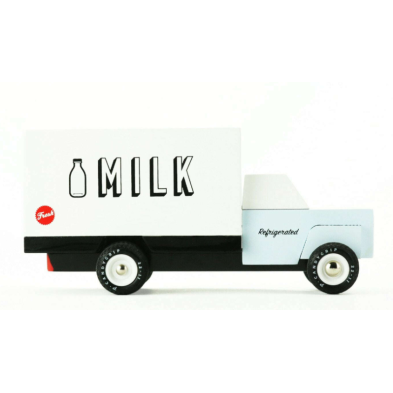 Candylab Americana Ξύλινο Όχημα  Milk Truck (Λευκό-Γαλάζιο) BG-6-2585