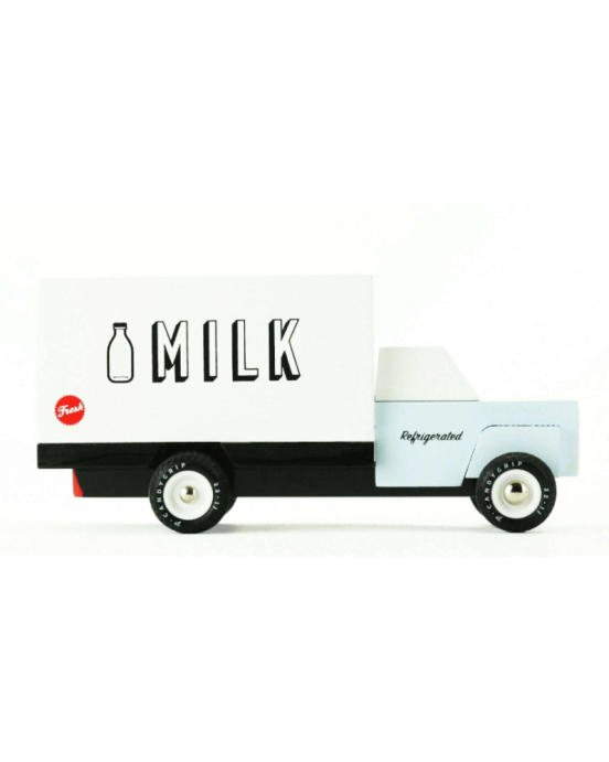 Candylab Americana Ξύλινο Όχημα  Milk Truck (Λευκό-Γαλάζιο) BG-6-2585