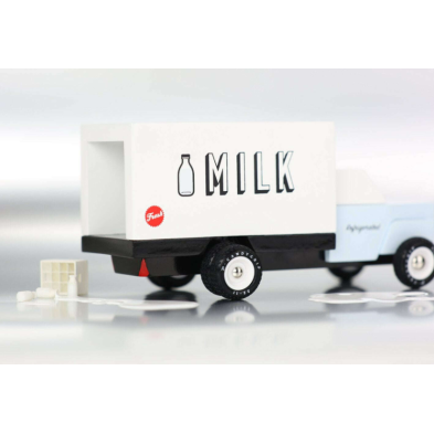 Candylab Americana Ξύλινο Όχημα  Milk Truck (Λευκό-Γαλάζιο) BG-6-2585
