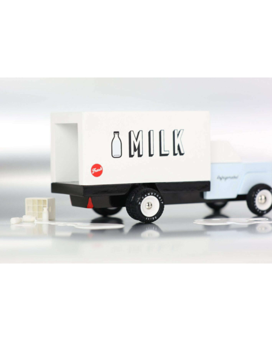 Candylab Americana Ξύλινο Όχημα  Milk Truck (Λευκό-Γαλάζιο) BG-6-2585