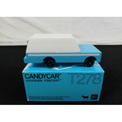 Candylab Toys Mule Wooden Model Car Blue White Truck CL008553
