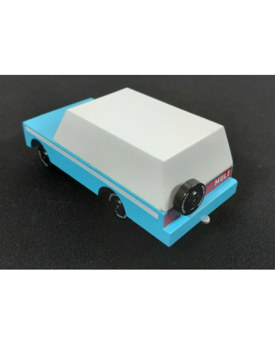 Candylab Toys Mule Wooden Model Car Blue White Truck CL008553