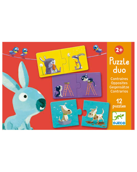 Djeco Παζλ διπλό αντίθετα -10 πάζλ / 20 κομμάτια 08162