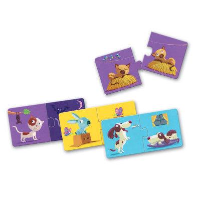 Djeco Παζλ διπλό αντίθετα -10 πάζλ / 20 κομμάτια 08162