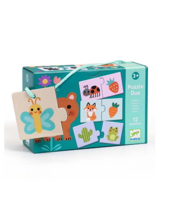 Djeco 12 παζλ με 2 κομμάτια "Μαθαίνω τα χρώματα" 08273