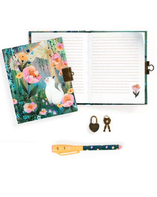 Djeco Ημερολόγιο με κλειδαριά και μαγικό μαρκαδόρο "Γατούλα" 03650