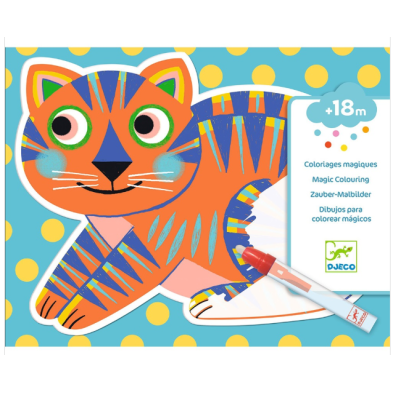 Djeco Μαγική ζωγραφική με μαρκαδόρο με νερό Πολύχρωμα Ζωάκια 09068