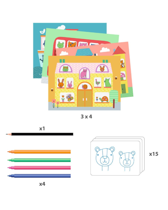 Djeco Ζωγραφίζω με ιχνογράφηση Ζωάκια 09289