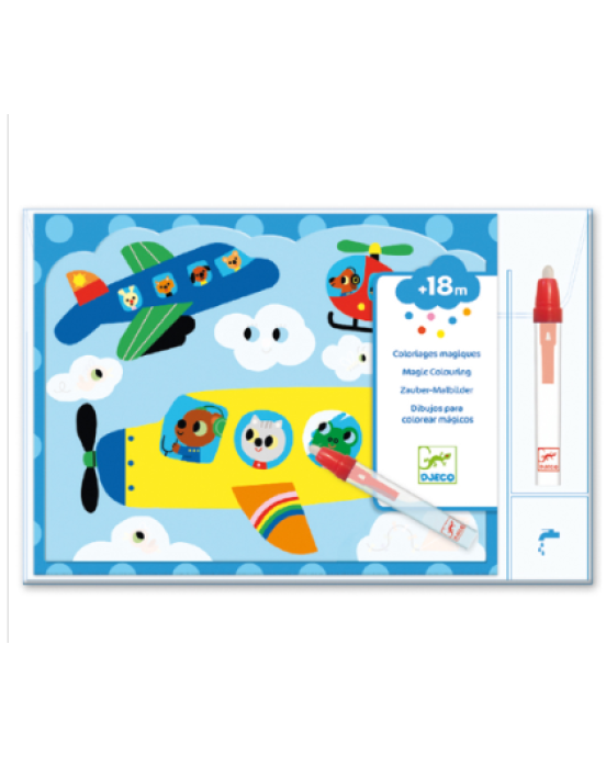 Djeco Ζωγραφίζω με μαρκαδόρο με νερό 'Αεροπλανάκια'09061