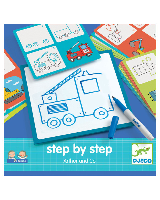 Djeco ζωγραφική βήμα-βήμα 'Οχήματα' 08321