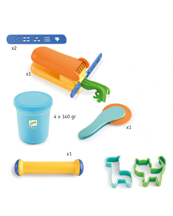 Djeco Σετ από 4 Πλαστοζυμαράκια και 15 Εργαλεία 09020