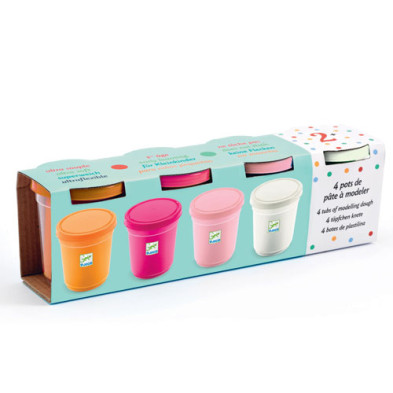 Djeco 4 Πλαστοζυμαράκια 'Πλαστελίνη - Παστέλ χρώματα'09026