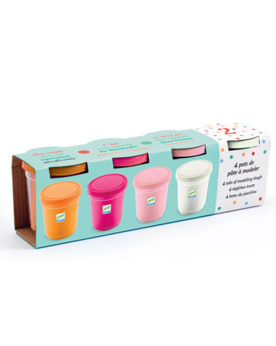 Djeco 4 Πλαστοζυμαράκια 'Πλαστελίνη - Παστέλ χρώματα'09026