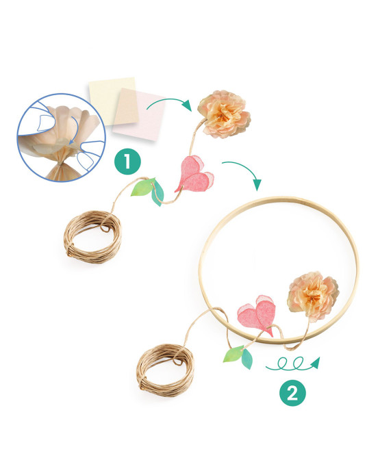 Djeco DIY Φτιάχνω στεφάνι με λουλούδια "Γατούλα" 07967