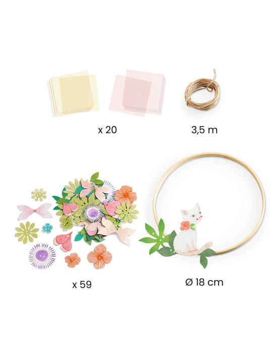 Djeco DIY Φτιάχνω στεφάνι με λουλούδια "Γατούλα" 07967