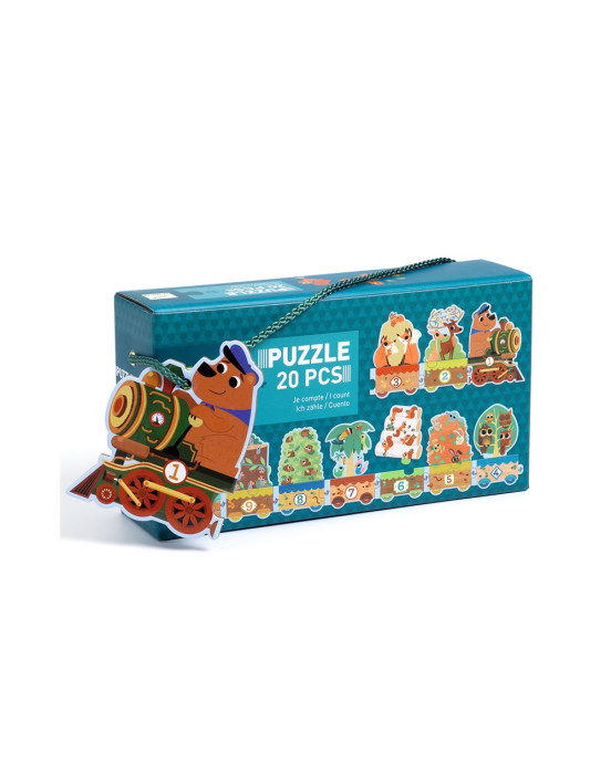 Djeco Παζλ Μαθαίνω να μετράω ζωάκια 20τεμ. 102εκ.