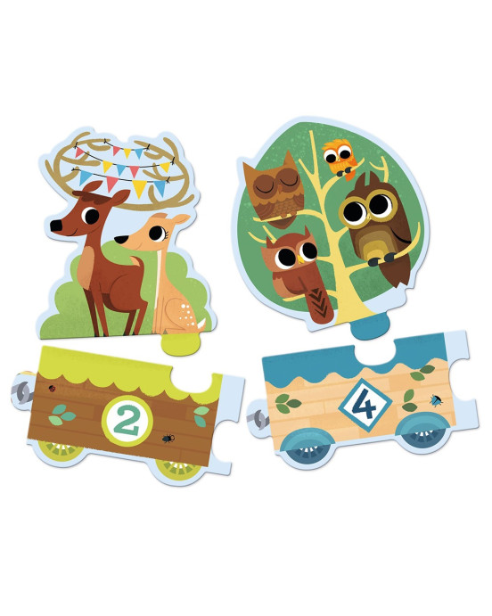 Djeco Παζλ Μαθαίνω να μετράω ζωάκια 20τεμ. 102εκ.