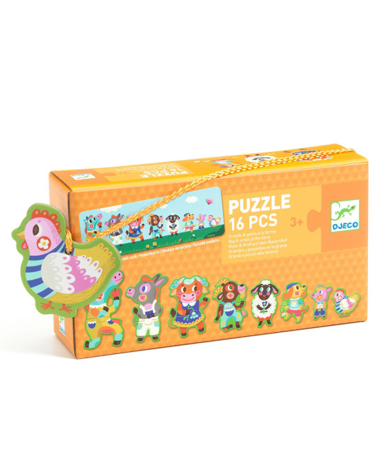 Djeco Παζλ Ταξινόμησης από το Μικρότερο στο Μεγαλύτερο "Ζωάκια στη Φάρμα" 08266