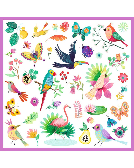 Djeco 160 Αυτοκόλλητα σε 4 καρτέλες 'Παράδεισος' 09271