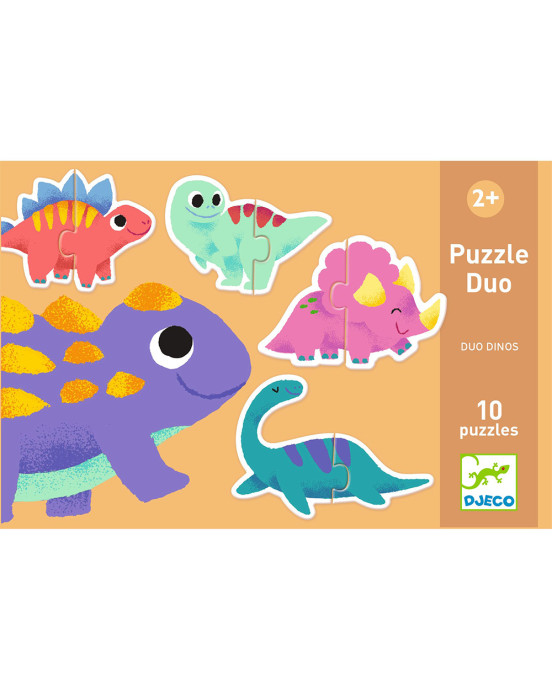 Djeco 10 Παζλ με 2 κομμάτια "Δεινόσαυροι" 08263