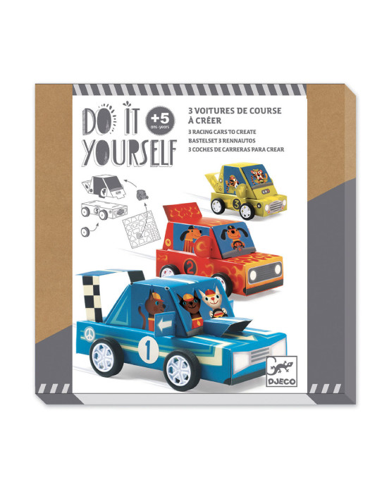 Djeco DIY Φτιάχνω Αγώνες αυτοκινήτων Grand Prix 07932