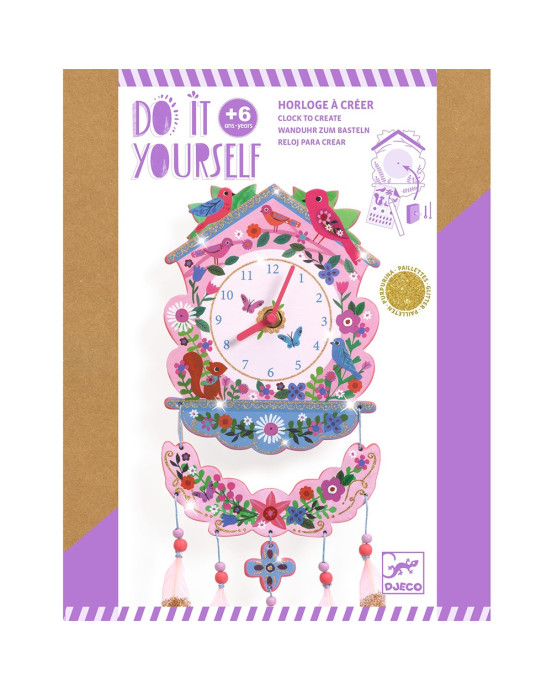 Djeco DIY Φτιάχνω - Ρολόι Τοίχου "Πουλάκια"07979