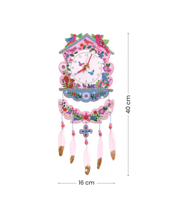 Djeco DIY Φτιάχνω - Ρολόι Τοίχου "Πουλάκια"07979