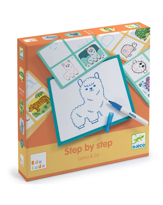 Djeco draw Step by Step Lama & Co 08269