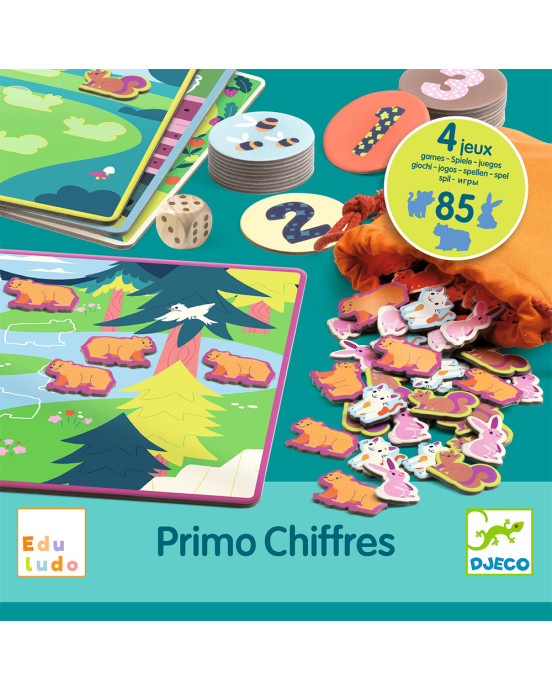 Djeco Eduludo 4 επιτραπέζια σε 1 με αριθμούς 08265