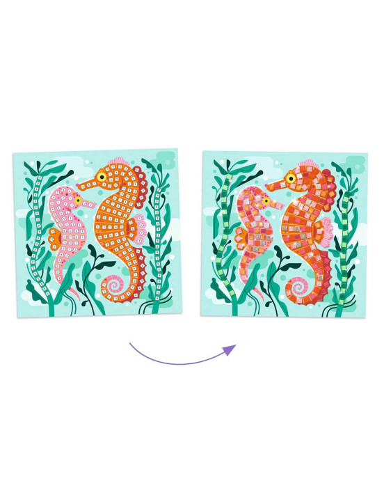 Djeco Κατασκευή μωσαϊκό με μεταλλικό εφέ "Ζωάκια της Καραιβικής" 09427