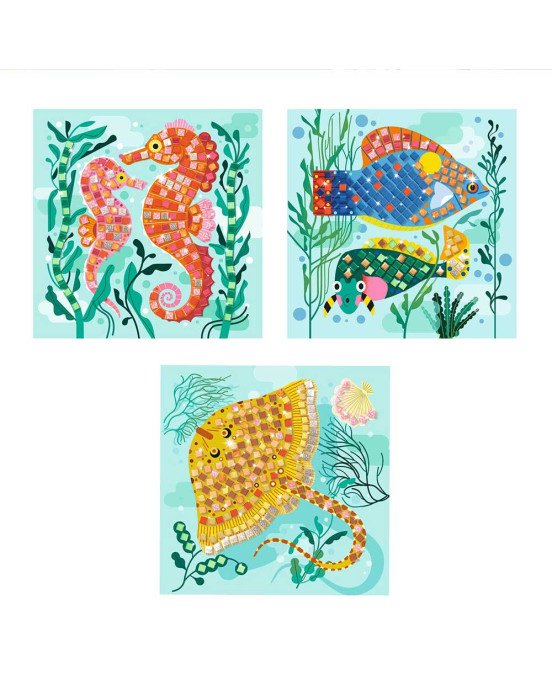 Djeco Κατασκευή μωσαϊκό με μεταλλικό εφέ "Ζωάκια της Καραιβικής" 09427