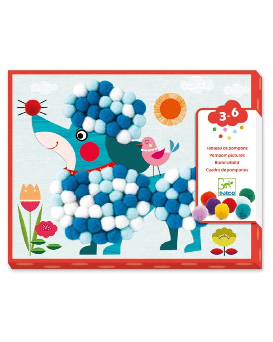 Djeco Κολάζ με πομ πομ Σκυλάκι 09867