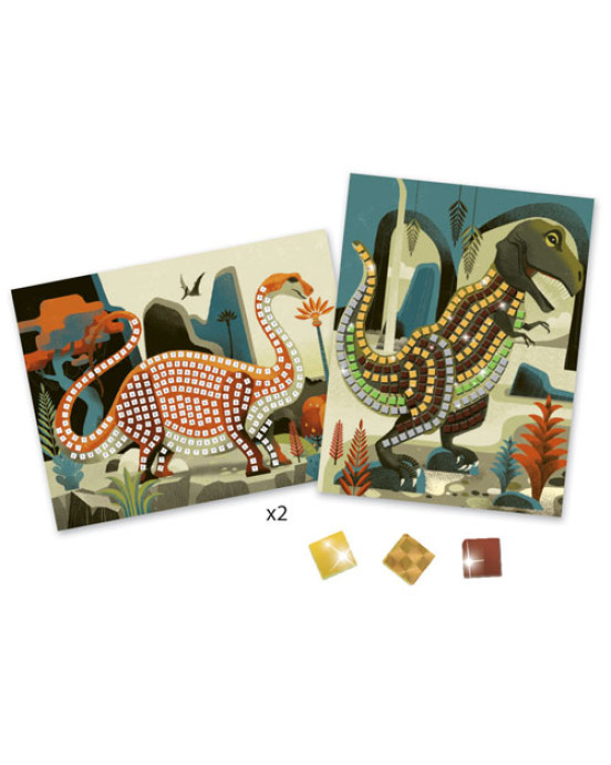 Djeco Μωσαϊκό με αυτοκόλλητα μεταλλικό εφέ Δεινόσαυροι 08899