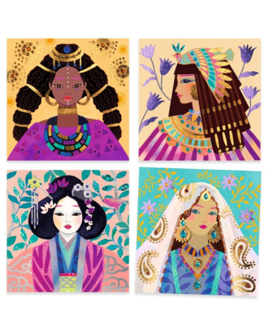 Djeco χειροτεχνία με φύλλα χρυσού και στρας "Πολύτιμα κοσμήματα" 09527