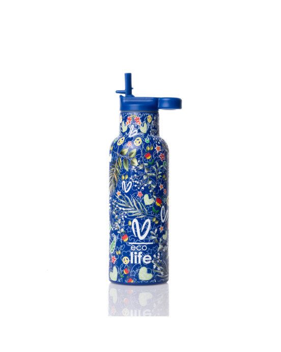 Eco life Παιδικο Παγούρι Θερμός Blue 500ml 33-BO-2324
