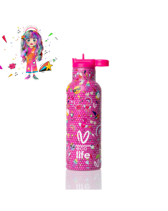 Eco life Παιδικο Παγούρι Θερμός Rainbow 500ml 33-BO-2325