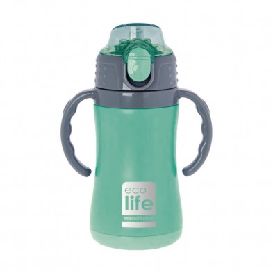 Ecolife  Παιδικό Θερμός με Καλαμάκι 300ml Kids Thermos Mint 33-BO-2991
